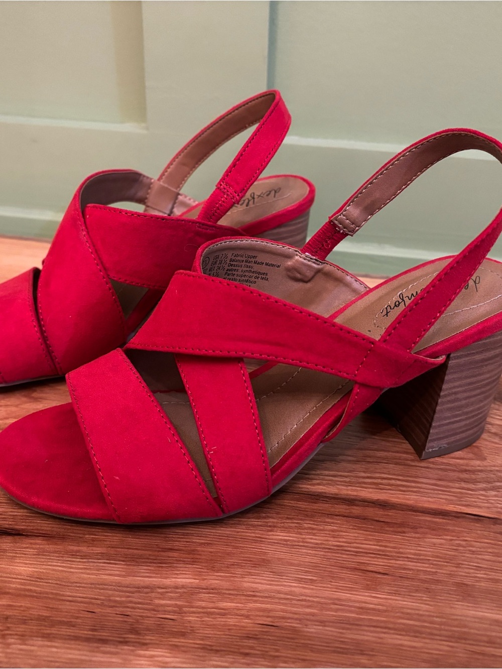 Deflex comfort red heels 7.5